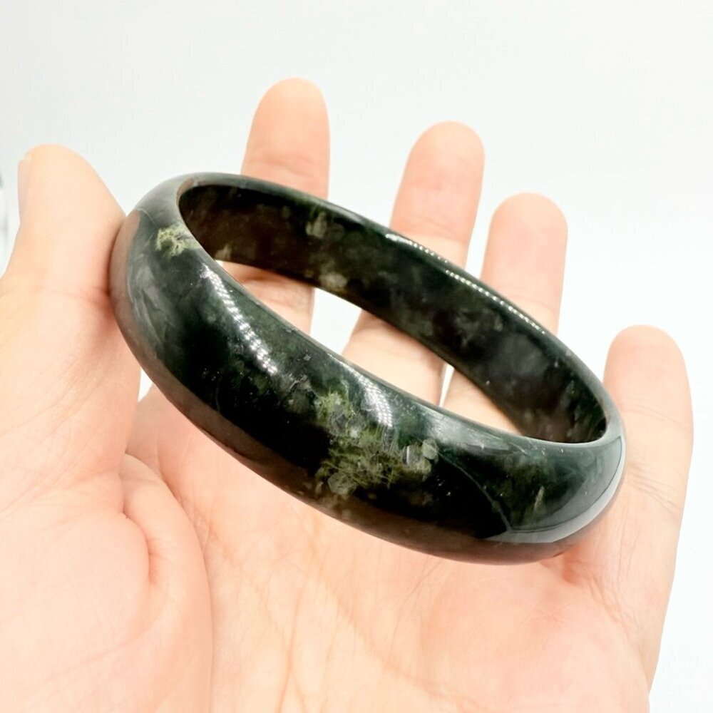 Natural Deep Green Jade Bangle Brecelate